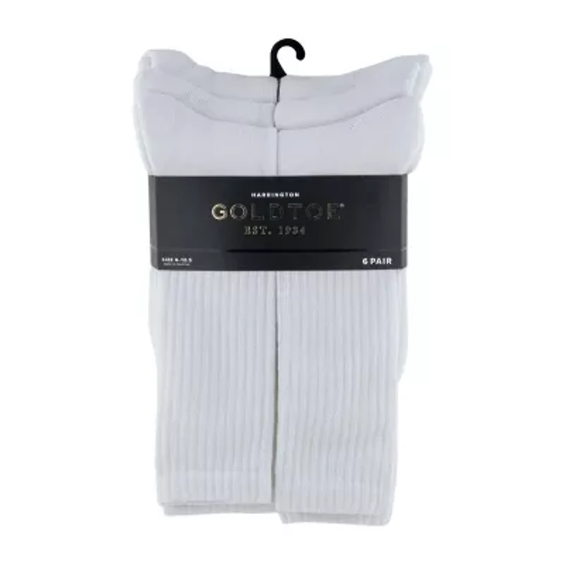 Gold Toe Harrington Mens 6 Pair Crew Socks