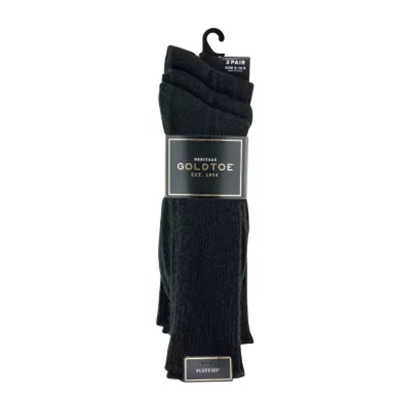 Gold Toe Fluffies Mens 3 Pair Crew Socks