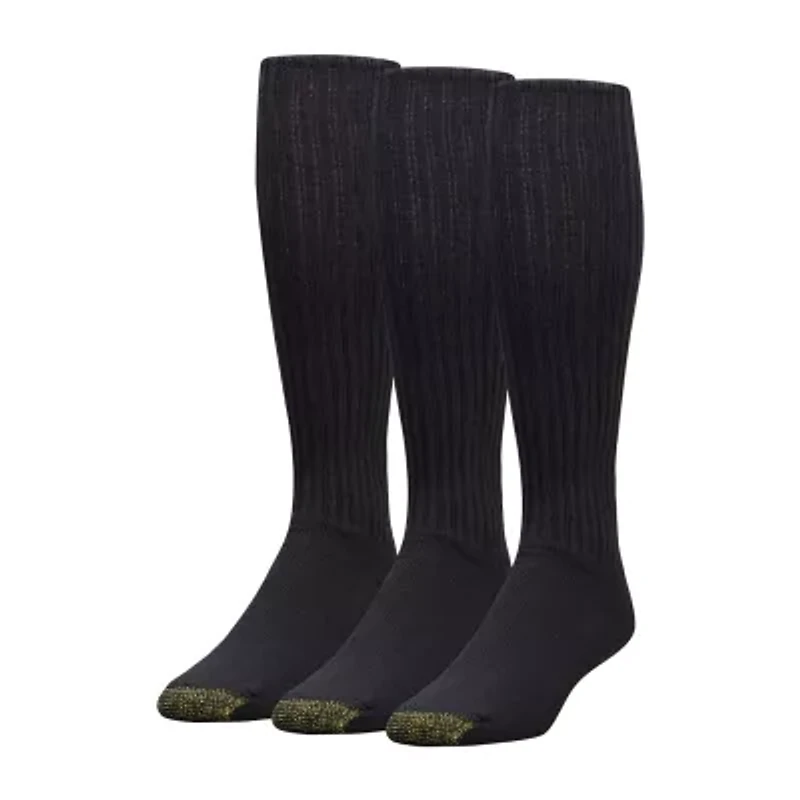 Gold Toe Ultra Tec Mens Breathable Multi-Pack 3 Pair Over the Calf Socks