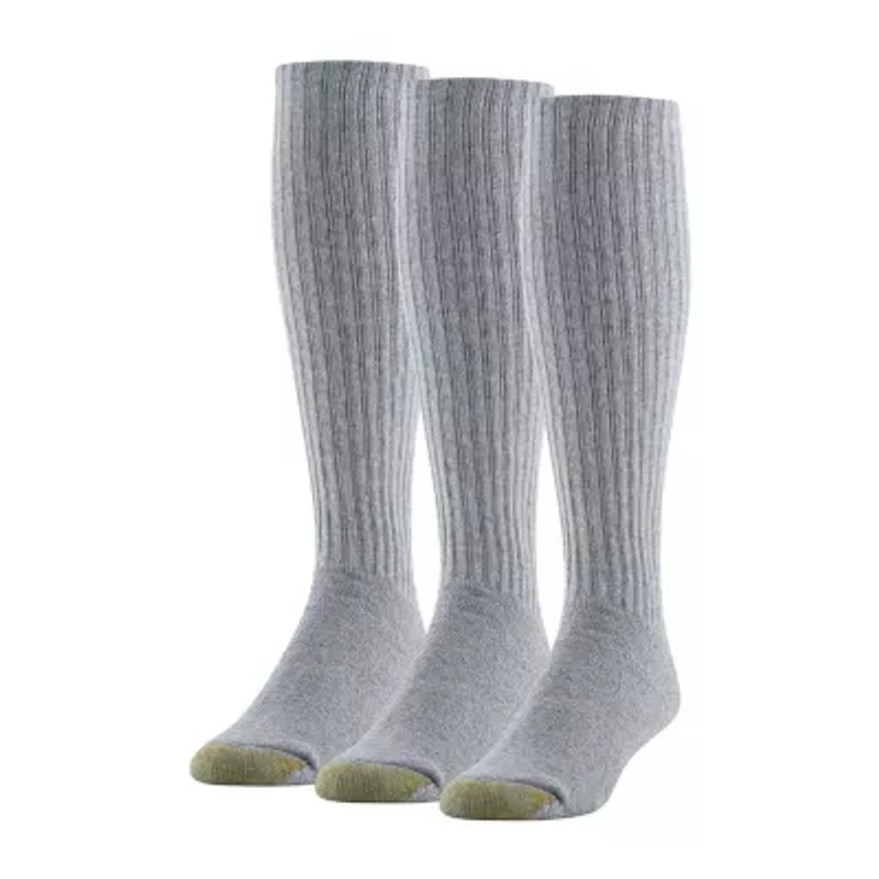 Gold Toe Ultra Tec Mens Breathable Multi-Pack 3 Pair Over the Calf Socks