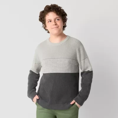 Thereabouts Little & Big Kid Boys Crew Neck Long Sleeve Pullover Sweater