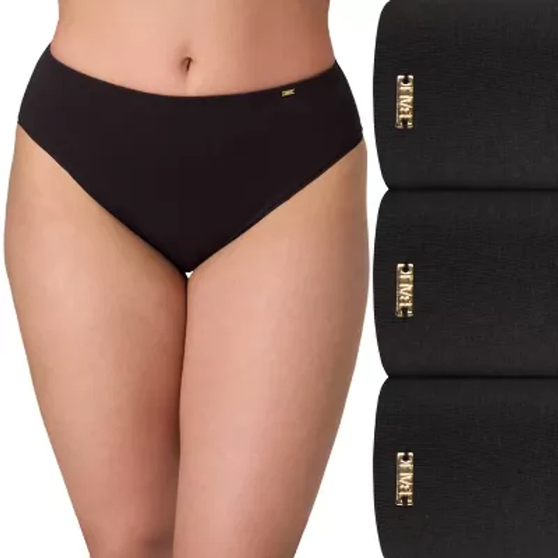 Bali Cotton Womens 3 Pack Multi-Pack High Cut Panty