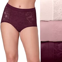 Bali Breathe Womens 3 Pack Brief Panty Dfclb3