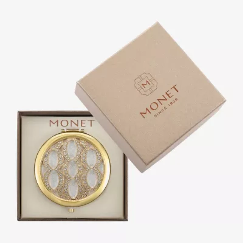 Monet Jewelry Rose Tone Compact Mirror