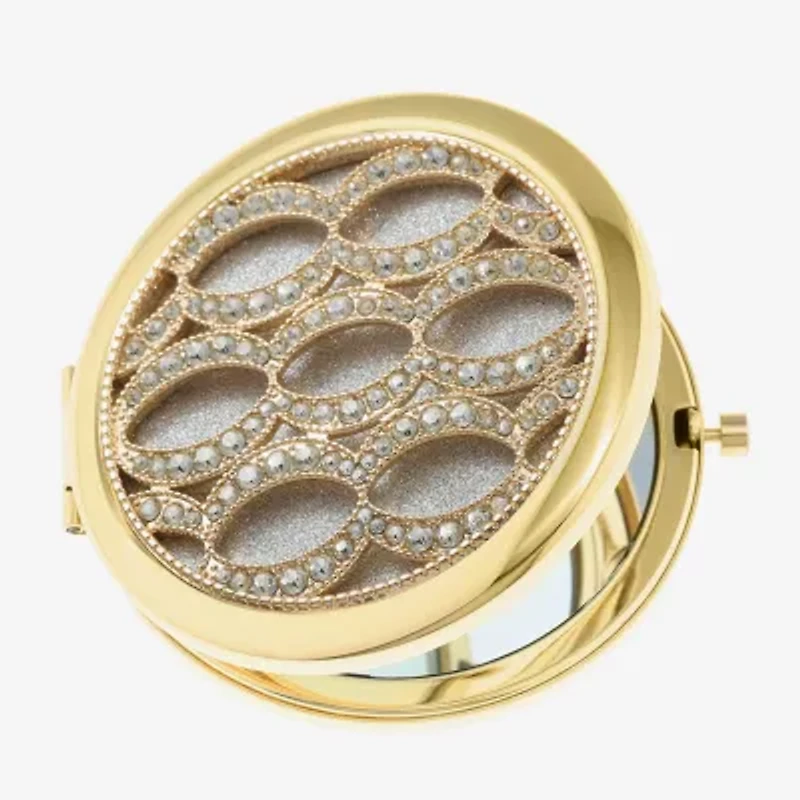 Monet Jewelry Rose Tone Compact Mirror