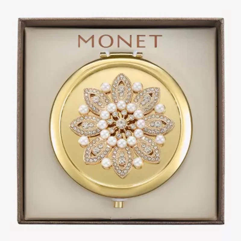 Monet Jewelry Gold Tone Gold Tone Compact Mirror