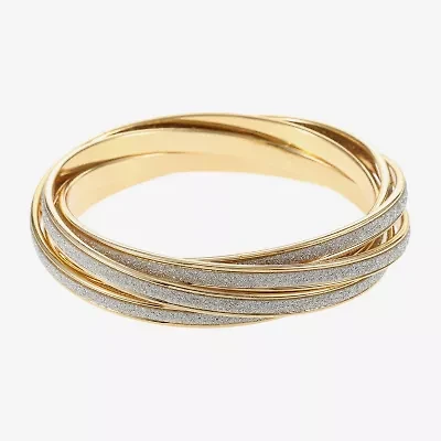 Monet Jewelry Two Tone Womens Bangle Bracelet