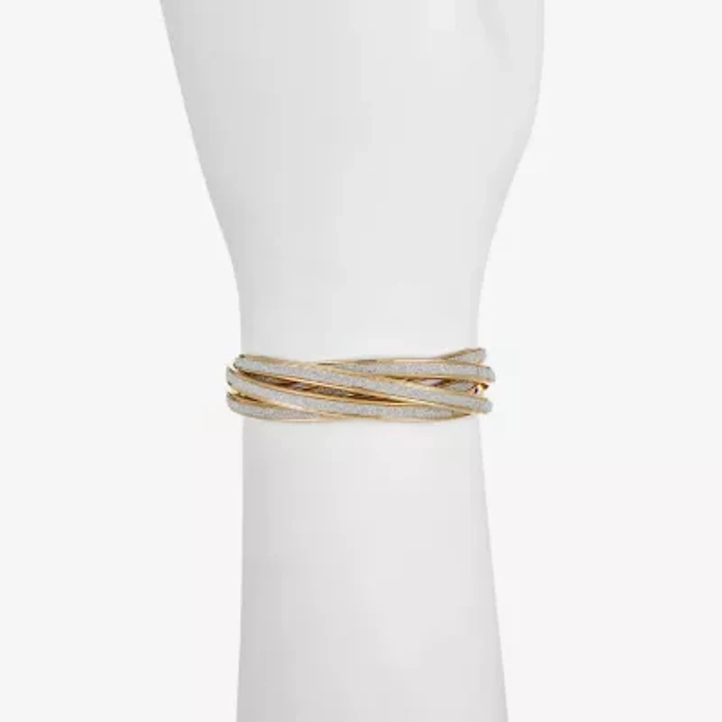 Monet Jewelry Two Tone Womens Bangle Bracelet