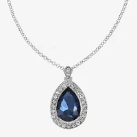 Monet Jewelry Pendant Necklace And Drop Earring Womens Blue 2-pc. Jewelry Set