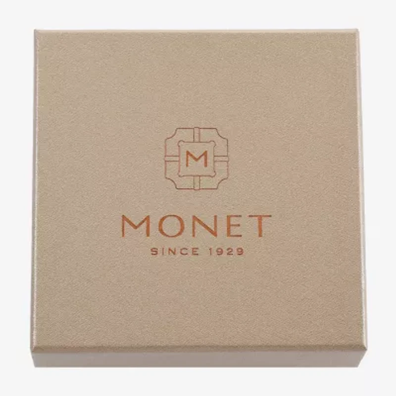Monet® Simulated Pearl and Crystal Gold-Tone Drop Earring and Necklace Set