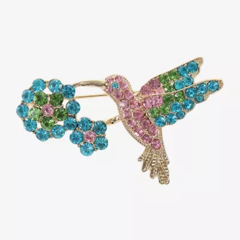 Monet Jewelry Hummingbird Multi Color Pin