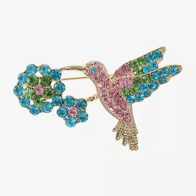 Monet Jewelry Hummingbird Multi Color Pin