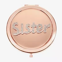 Monet Jewelry Rose Tone Sister Rose Tone Mirrored Compact Mirror