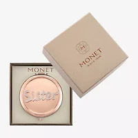 Monet Jewelry Rose Tone Sister Rose Tone Mirrored Compact Mirror