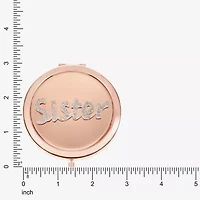 Monet Jewelry Rose Tone Sister Rose Tone Mirrored Compact Mirror