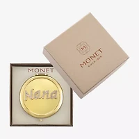 Monet Jewelry Gold Tone Nana Gold Tone Mirrored Compact Mirror
