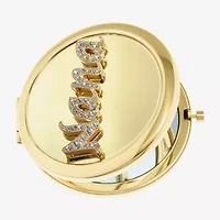 Monet Jewelry Gold Tone Nana Gold Tone Mirrored Compact Mirror