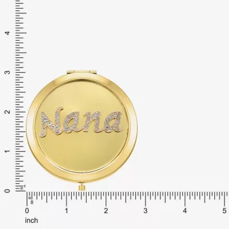 Monet Jewelry Gold Tone Nana Gold Tone Mirrored Compact Mirror