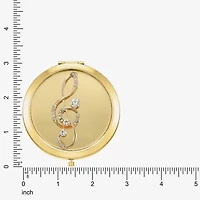 Monet Jewelry Music Note Gold Tone Compact Mirror