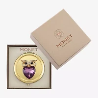 Monet Jewelry Owl Gold Tone Compact Mirror