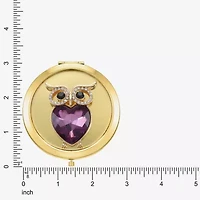 Monet Jewelry Owl Gold Tone Compact Mirror
