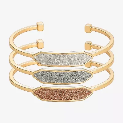 Monet Jewelry Gold Tone Womens Multi Color Cuff Bracelet