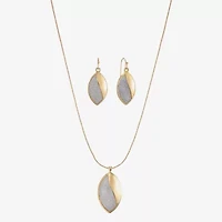 Monet Jewelry Two Tone Pendant Necklace And Drop Earring Womens 2-pc. Jewelry Set