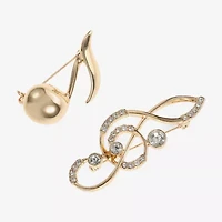 Monet Jewelry Gold Tone Music Notes Pin
