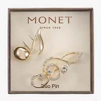 Monet Jewelry Gold Tone Music Notes Pin