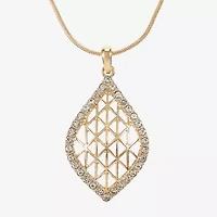 Monet Jewelry Openwork Pendant Necklace And Drop Earring Womens Glass 2-pc. Set