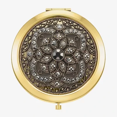 Monet Jewelry Gold Tone Compact Mirror