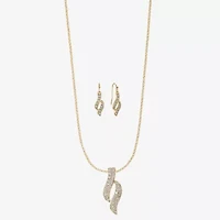 Monet Jewelry Twist Pendant Necklace And Drop Earring Womens Glass 2-pc. Jewelry Set