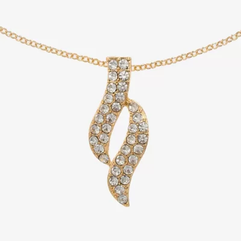 Monet Jewelry Twist Pendant Necklace And Drop Earring Womens Glass 2-pc. Jewelry Set