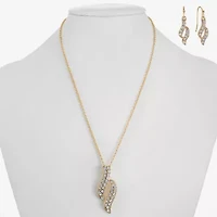 Monet Jewelry Twist Pendant Necklace And Drop Earring Womens Glass 2-pc. Jewelry Set