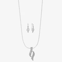 Monet Jewelry Twist Pendant Necklace And Drop Earring Womens Glass 2-pc. Jewelry Set