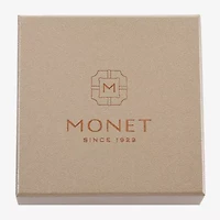 Monet Jewelry Gold Tone Pendant Necklace And Drop Earring Womens Glass 2-pc. Jewelry Set