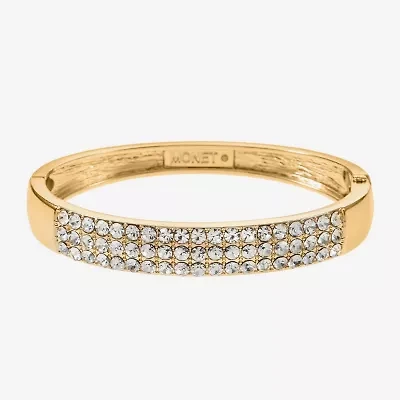 Monet Jewelry Gold Tone Womens Glass Bangle Bracelet