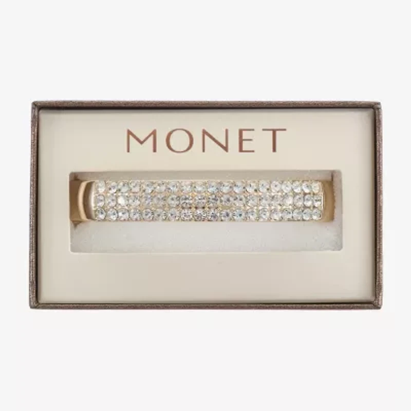 Monet Jewelry Gold Tone Womens Glass Bangle Bracelet