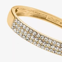 Monet Jewelry Gold Tone Womens Glass Bangle Bracelet