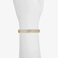 Monet Jewelry Gold Tone Womens Glass Bangle Bracelet