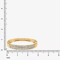 Monet Jewelry Gold Tone Womens Glass Bangle Bracelet