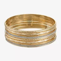 Monet Jewelry Two Tone Bangle Womens 6-pc. Bracelet Set