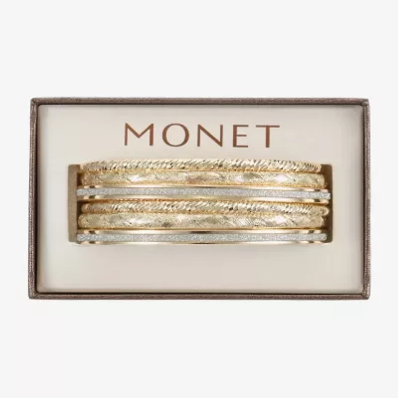 Monet Jewelry Two Tone Bangle Womens 6-pc. Bracelet Set