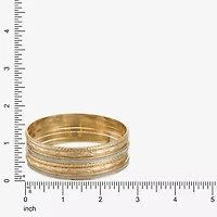 Monet Jewelry Two Tone Bangle Womens 6-pc. Bracelet Set