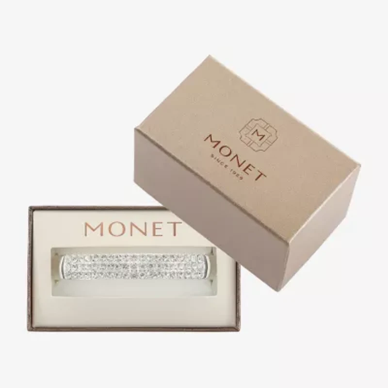 Monet Jewelry Gold Tone Womens Glass Bangle Bracelet