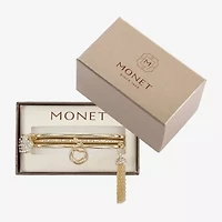Monet Jewelry Charm Tassel Womens 3-pc. Glass Bracelet Set
