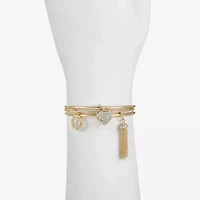 Monet Jewelry Charm Tassel Womens 3-pc. Glass Bracelet Set