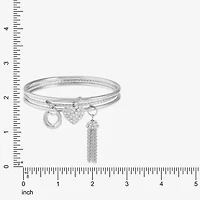 Monet Jewelry Charm Tassel Womens 3-pc. Glass Bracelet Set