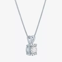 Si2-I1/G-H Womens 1/2 CT. T.W. Lab Grown White Diamond Sterling Silver 18 Inch Pendant Necklace