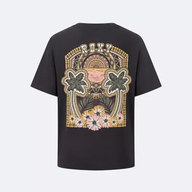 Roxy Big Kid Girls Crew Neck Short Sleeve Loose Fit Graphic T-Shirt